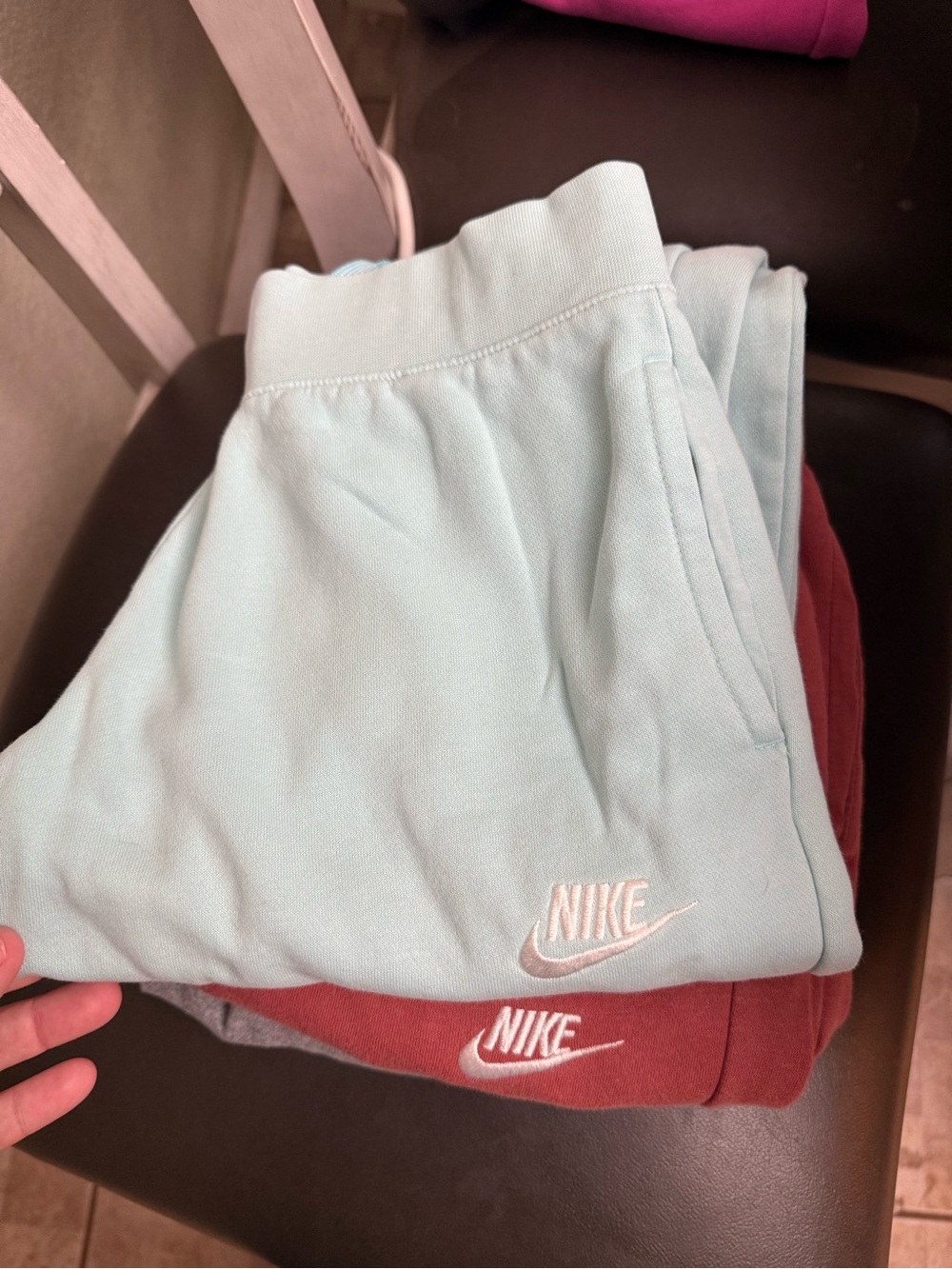Nike Kids Mint Green Fleece Joggers